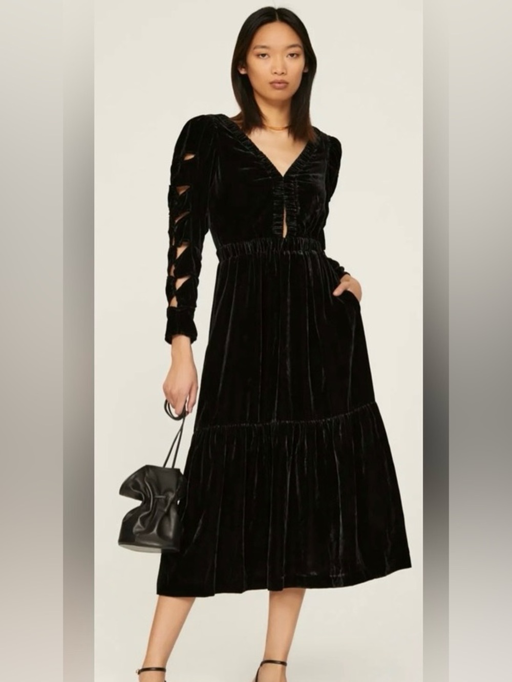 Sea NY Mayde velvet cut out dress
